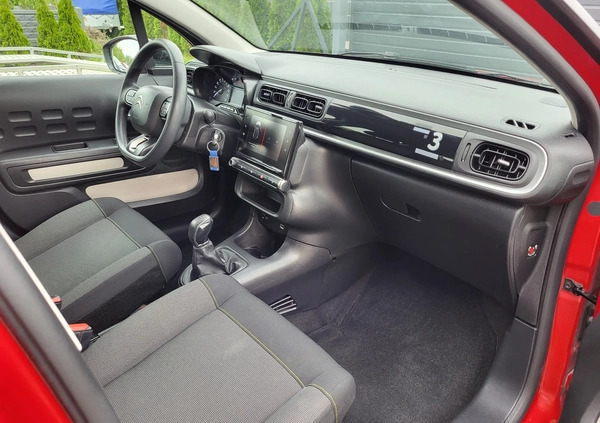 Citroen C3 cena 23500 przebieg: 94000, rok produkcji 2019 z Dobra małe 407